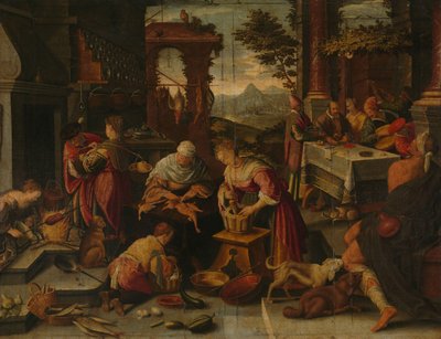 Lasarus og den rike mannen av Jacopo Bassano (copy after)