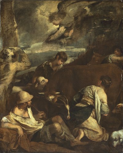 Bebudelse til hyrdene av Jacopo Bassano