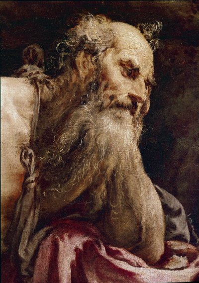Saint Hieronymus i meditasjon av Jacopo Bassano