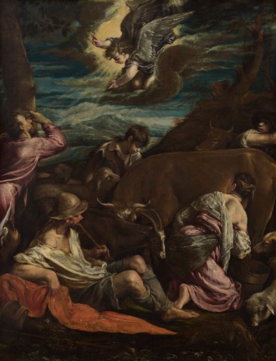 Bebudelsen for hyrdene av Jacopo Bassano