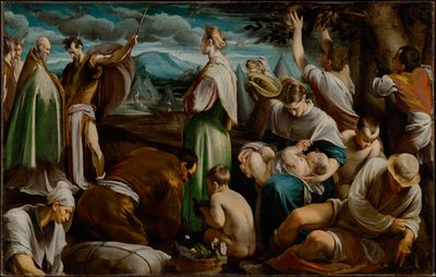 Vaktlenes mirakel av Jacopo Bassano