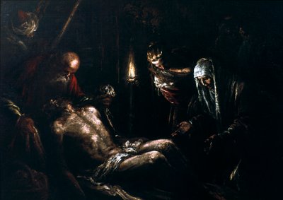 Nedstigning fra korset, 1500-tallet av Jacopo Bassano il vecchio