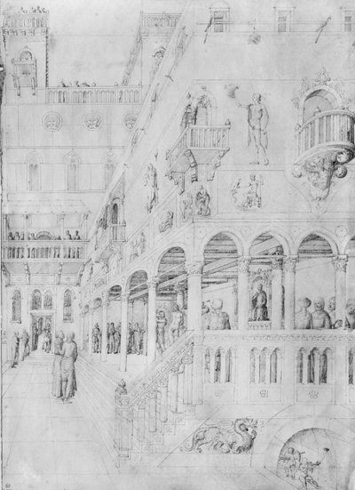The Flagellation, fra Jacopo Bellinis album med tegninger (penn og blekk på vellum) av Jacopo Bellini