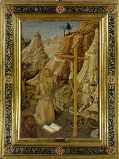 Den angrende Saint Hieronymus i ørkenen, 1450. av Jacopo Bellini
