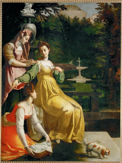 Susanna i badekaret (maleri på lerret) av Jacopo Chimenti Empoli