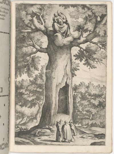 Jomfruens tilsynekomst i bøketreet [plate P] av Jacopo Ligozzi