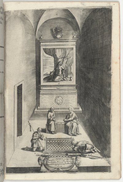 Interiør i kapellet til Maria Magdalena [plate H] av Jacopo Ligozzi