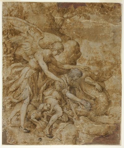Tobias og engelen Rafael av Jacopo Ligozzi