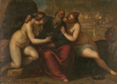 Lot og hans døtre av Jacopo Palma (il Giovane)