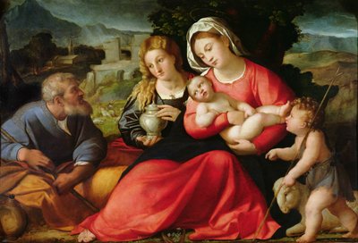 Den hellige familie, ca. 1508-12 av Jacopo Palma