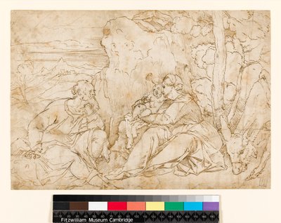 Resten på flyturen til Egypt, 1400-1499 av Jacopo Palma