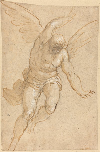 En flygende engel av Jacopo Palma il Giovane