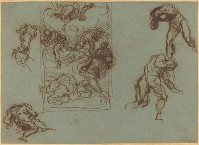 Figurstudier av Jacopo Palma il Giovane