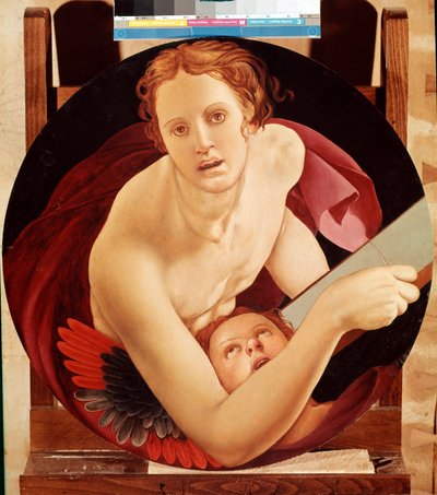 Portrett av St Matthew - olje på panel av Jacopo Pontormo