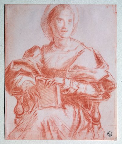 Sittende Dame - Tegning av Jacopo Pontormo