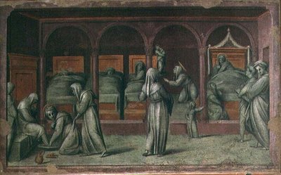 Kvinneavdelingen i Hospital of St. Matthew (fresco) av Jacopo Pontormo