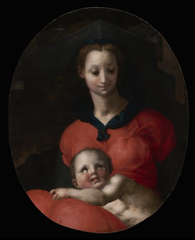 Jomfru og barn, kjent som Madonna del Libro, ca. 1545-46 av Jacopo Pontormo