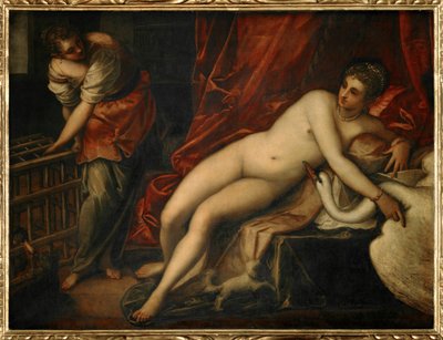 Leda og svanen av Jacopo Robusti Tintoretto