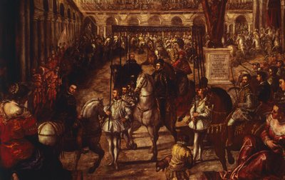 Philip II mottatt av Francesco Gonzaga i Mantua av Jacopo Robusti Tintoretto