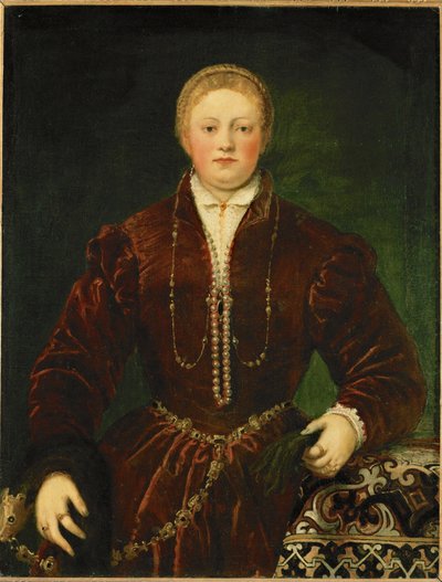Portrett av en ung dame (maleri på lerret) av Jacopo Robusti Tintoretto