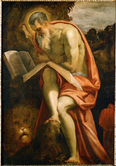 Den hellige Jerome (olje på lerret) av Jacopo Robusti Tintoretto