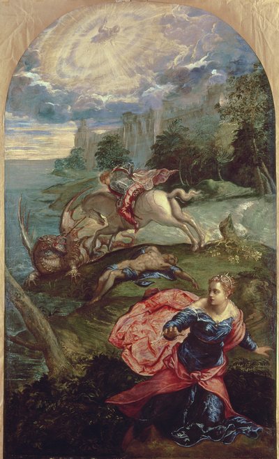 St.George og dragen av Jacopo Robusti Tintoretto