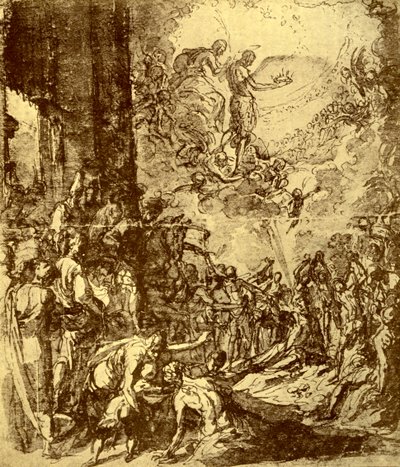 Study for the Martyrdom of St Stephen, av Tintoretto, 1913. av Jacopo Robusti Tintoretto