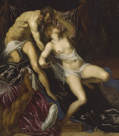 Tarquin og Lucretia, ca. 1578-80 (olje på lerret) av Jacopo Robusti Tintoretto