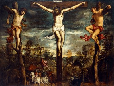 Korsfestelsen, 1554-55 av Jacopo Robusti Tintoretto