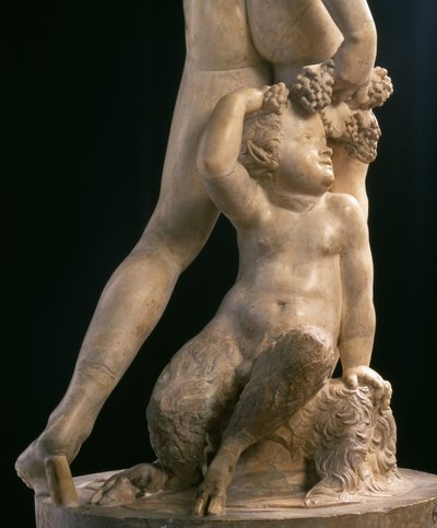 Bacchus, detalj av nederste halvdel, skulptur av Jacopo Sansovino (1486-1570) (marmor) (se også 79847) av Jacopo Sansovino