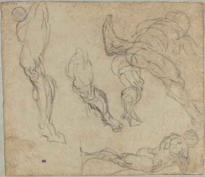 Figurer og ben (verso) av Jacopo Tintoretto