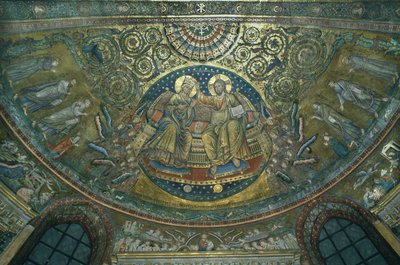 Jomfruens kroning, apsis av Basilica di S.Maria Maggiore, Roma, 1287-92 (mosaikk) av Jacopo Torriti