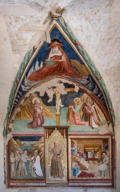 Historier om S. Bernardino og de hellige, St. Francis-kirken, kapellet St. Bernardino av Siena av Jacopo Vincioli