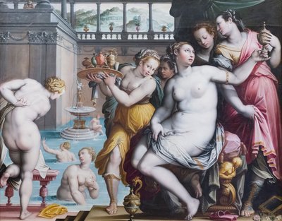Batseba ved badet hennes av Jacopo Zucchi