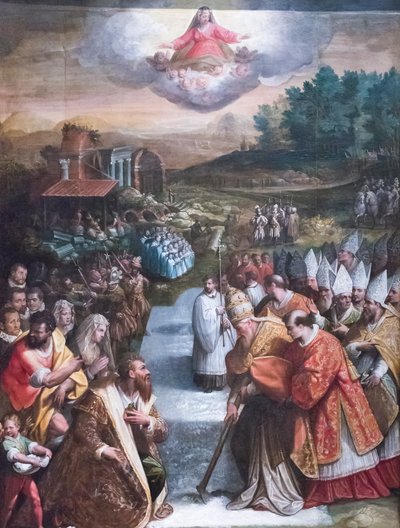 The Miracle of the Snow (olje på lerret) av Jacopo Zucchi