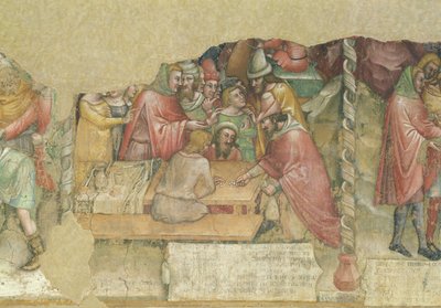 Joseph solgt av brødrene hans (fresco) av Jacopo da Bologna