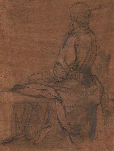 Sittende mann sett bakfra av Jacopo da Empoli