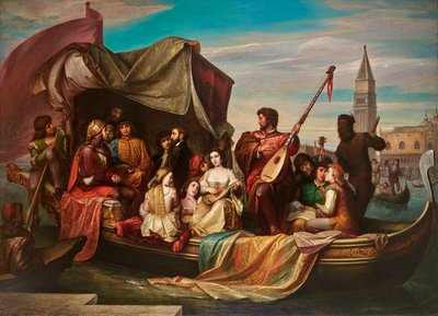 Giovanni Bellini og Albrecht Dürer feires av venetianske artister av Jacopo de Andrea