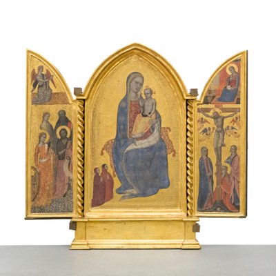 Madonna og barn; Kunngjøring; Crucifixion and Saints, ca. 1380 (panel) av Jacopo di Cione
