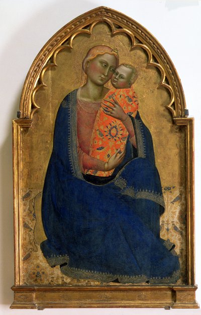 Madonna of Humility (tempera på panel) av Jacopo di Cione