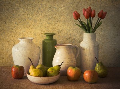 Rustikk frukt og blomster av Jacqueline Hammer