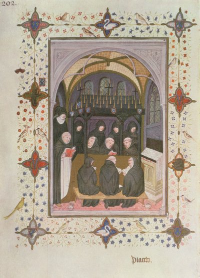MS 11060-11061 De dødes kontorer: begravelsesseremonier av Jacquemart de Hesdin