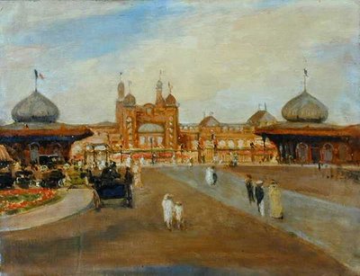 Elegante figurer på den fransk-britiske utstillingen i 1902 (olje på lerret) av Jacques Emile Blanche