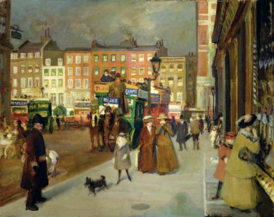 Sloane Street, London, ca. 1908–09 (olje på lerret) av Jacques-Emile Blanche