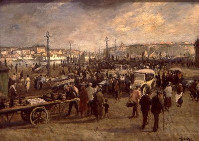 The Fish Sale (olje på lerret) av Jacques Emile Blanche