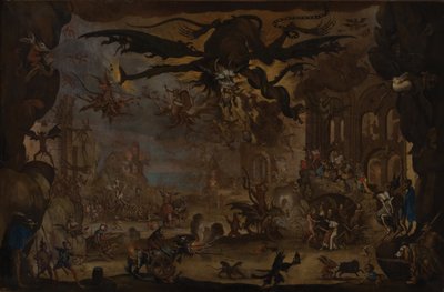 The Temptation of Saint Anthony (Olje på lerret) av Jacques (after) Callot