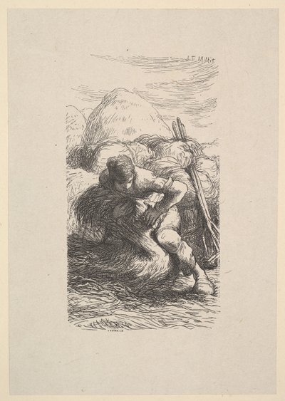 The Sheaf Binder, 1853. av Jacques Adrien Lavieille