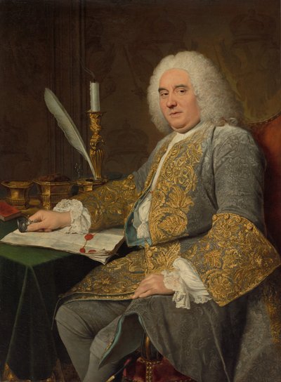 Portrett av Jean-Gabriel du Theil ved signeringen av Wien-traktaten av Jacques André Joseph Aved