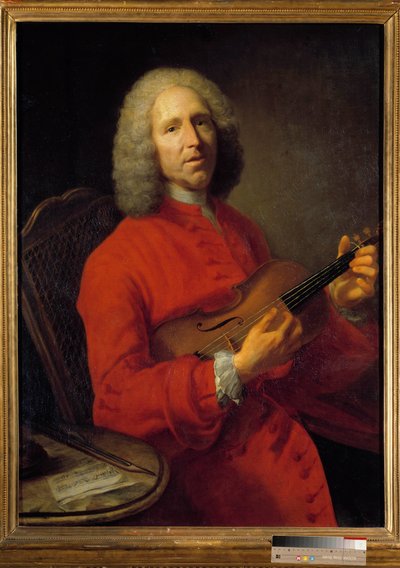 Portrett av Jean-Philippe (Jean philippe) Rameau (1683-1764), fransk komponist. Portrett av Jacques Andre Joseph Ave, dit le Camelot eller Avet le Batave (1702-1766). Museum of Fine Arts i Dijon. av Jacques Andre Joseph Camelot Aved