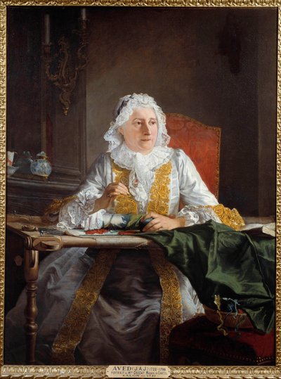 Portrett av Madame Antoine Crozat, Marquise of Chatel Maleri av Joseph Avad dit Le Batave (1702-1766) 1741 Søn. 1,38x1,04 m Montpellier, Fabre-museet av Jacques Andre Joseph Camelot Aved